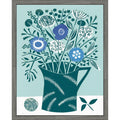 Decorative Flower Pot By Giuliana Lazzerini Framed Canvas Wall Art Print