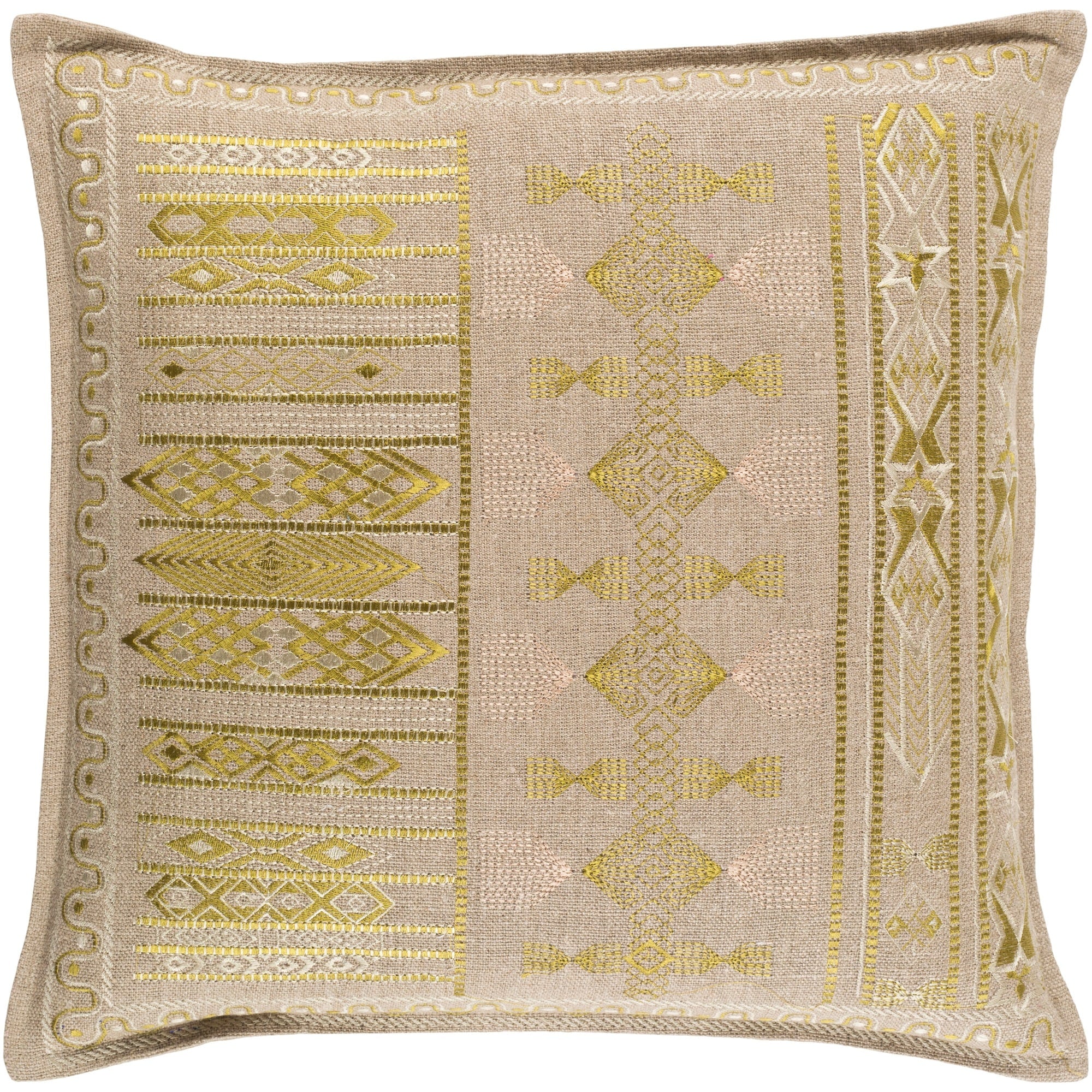 Decorative Fort Worth Lime 22 Inch Throw Pillow Cover