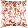 Decorative Frankie Orange 22 Inch Throw Pillow Cover