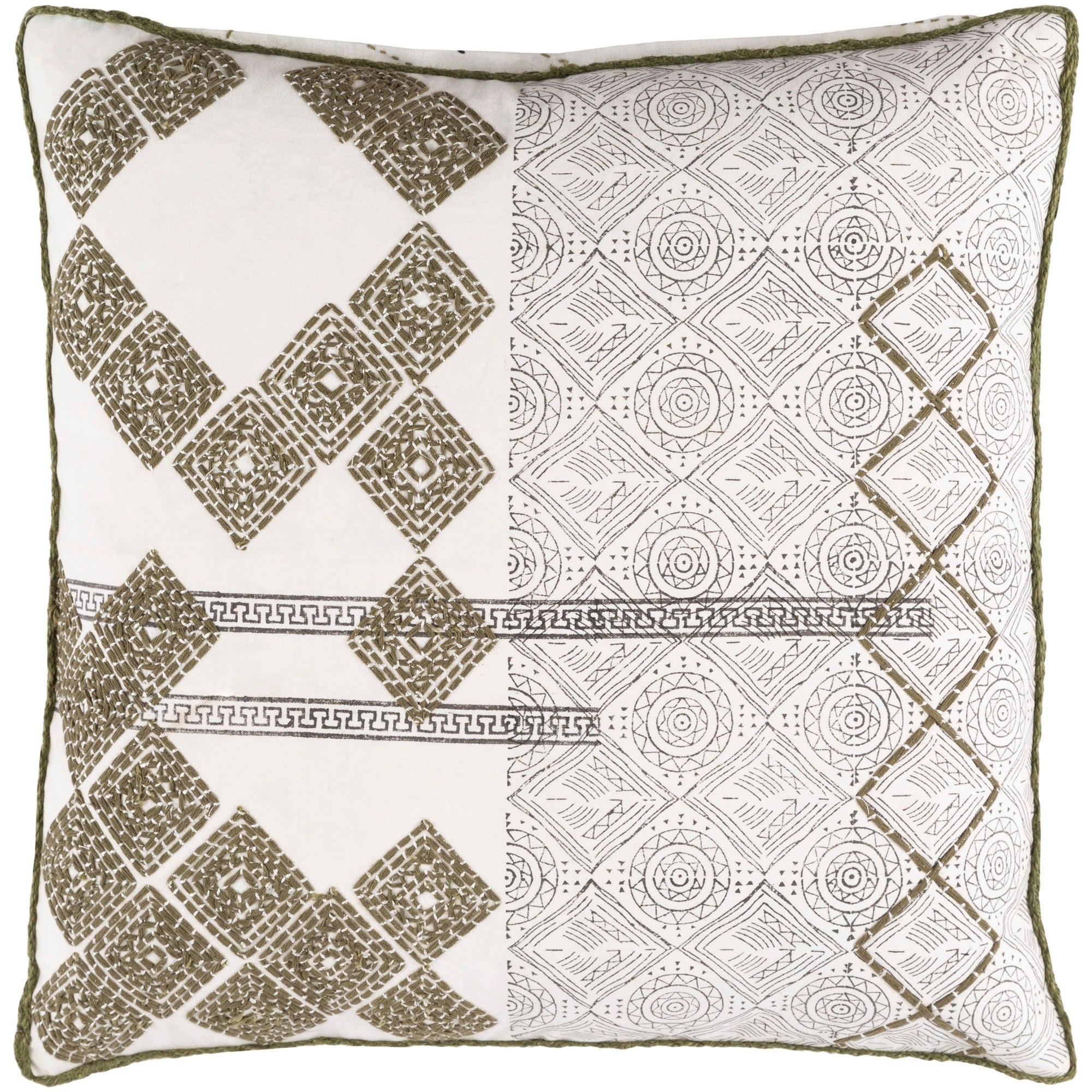 Decorative Gape Green 18 Inch Throw Pillow Cover