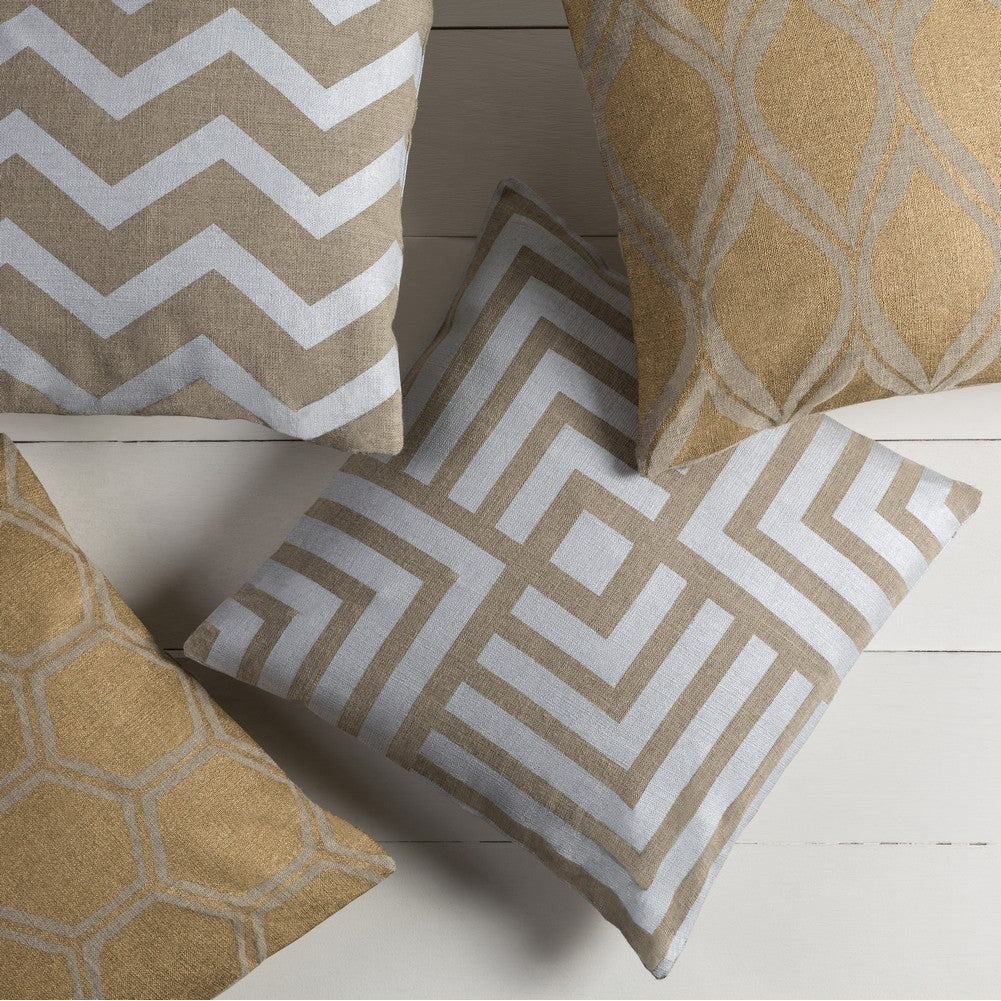 Decorative Goussainville 20 Inch Feather Down Polyester Filled Throw Pillow