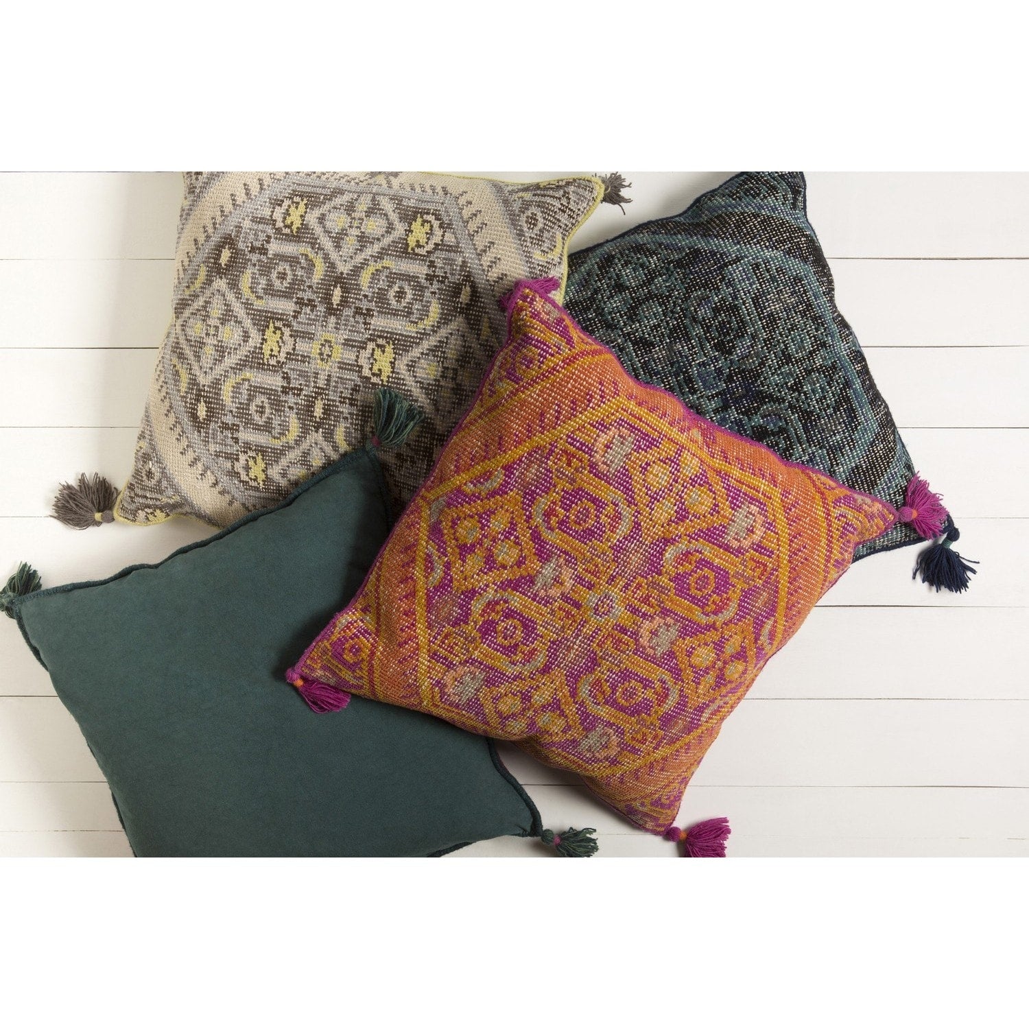 Decorative Graham 30 Inch Feather Down Polyester Filled Throw Pillow