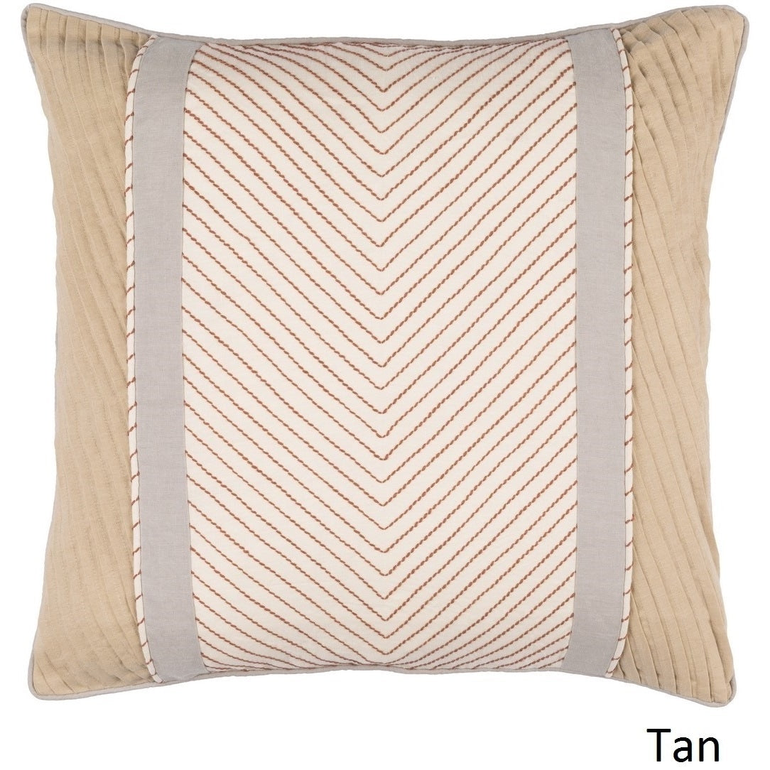 Decorative Haru 22 Inch Feather Down Polyester Filled Throw Pillow