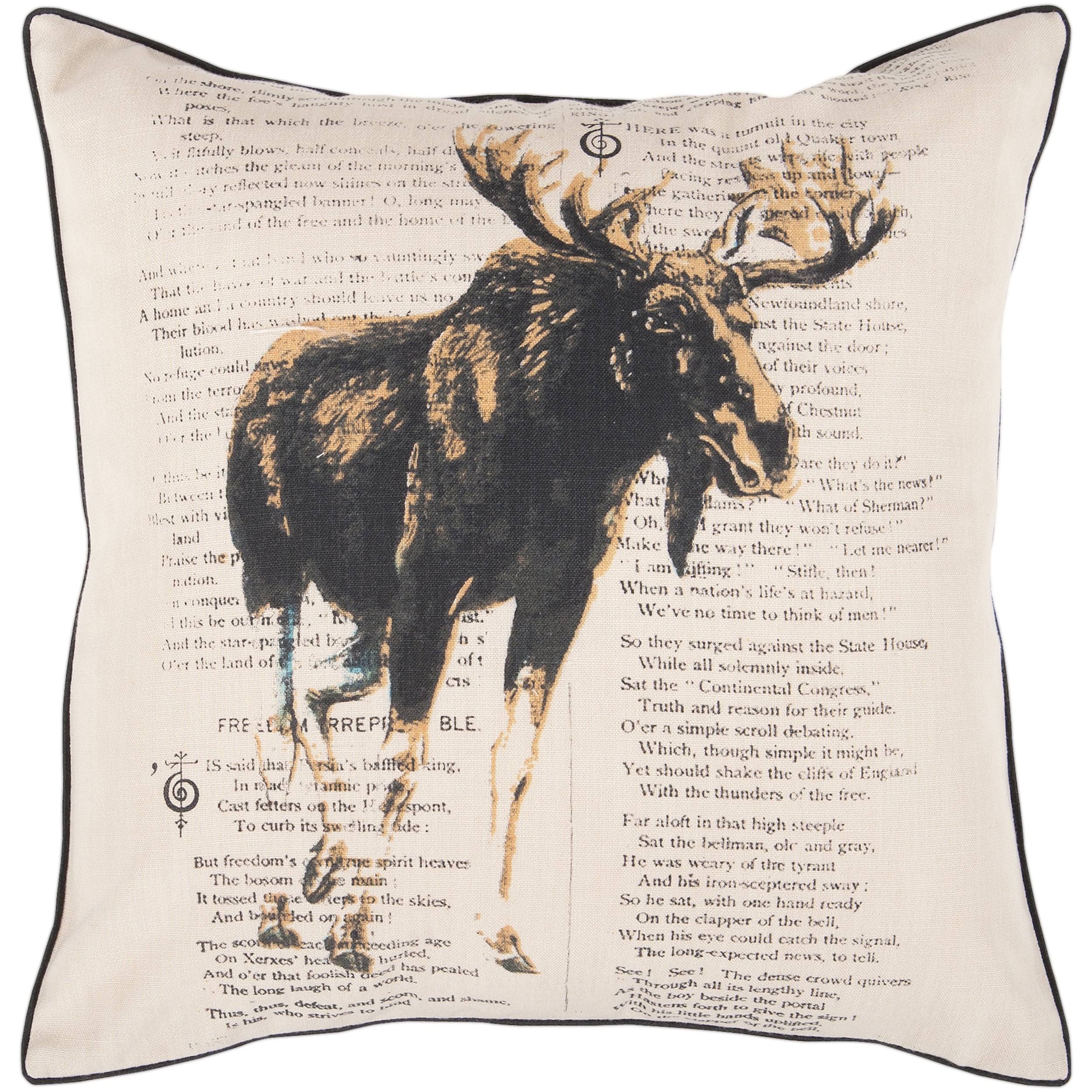 Hyde 22 Inch Moose Decorative Throw Pillow