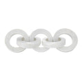Decorative Interlinked Chain Sculpture 18 Inch Solid White Marble