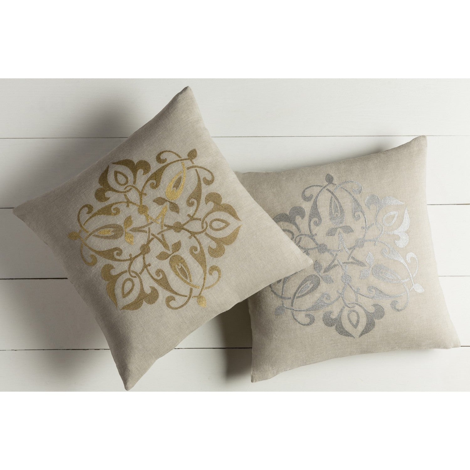 Decorative La Rochelle 20 Inch Feather Down Polyester Filled Throw Pillow