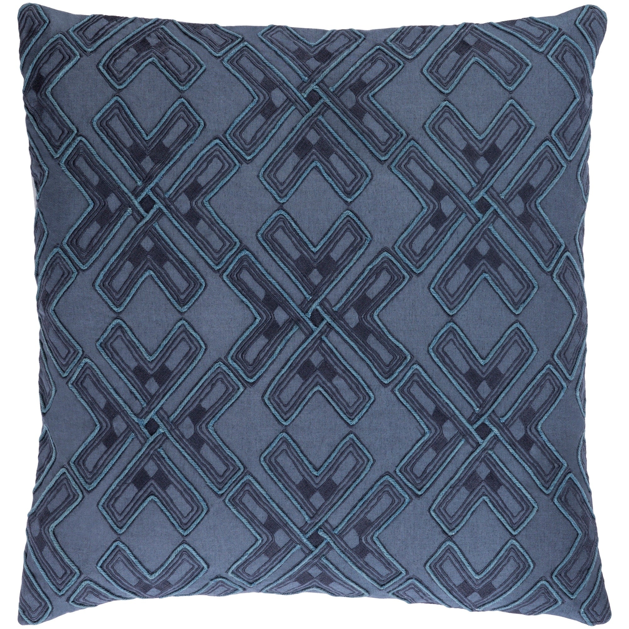 Decorative Lauren Navy 18 Inch Throw Pillow Cover