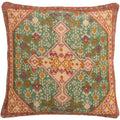 Decorative Lexie Teal Blue 18 Inch Throw Pillow Cover