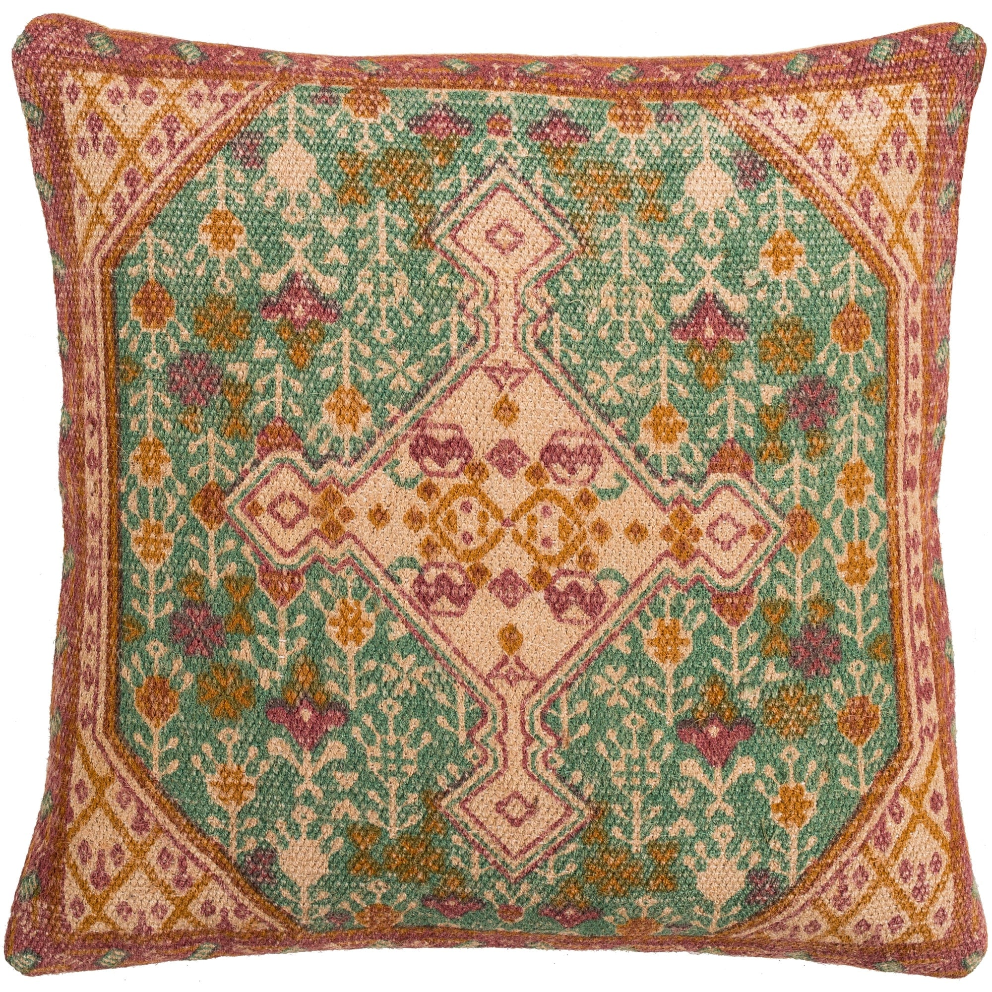 Decorative Lexie Teal Blue 18 Inch Throw Pillow Cover