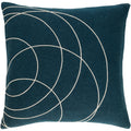Decorative Liana Dark Blue Throw Pillow Cover 22 X 22