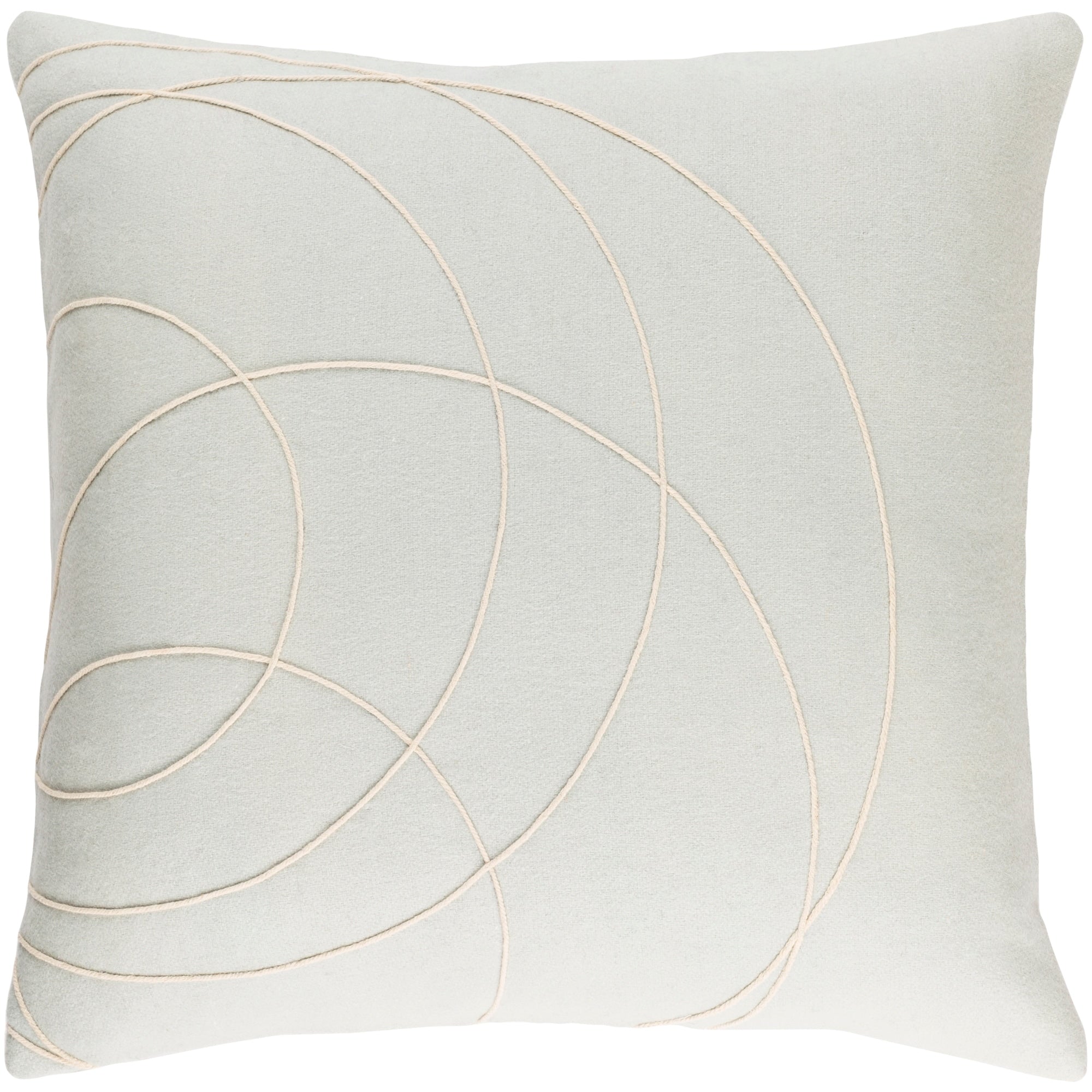 Decorative Liana Light Grey Throw Pillow Cover 22 X 22