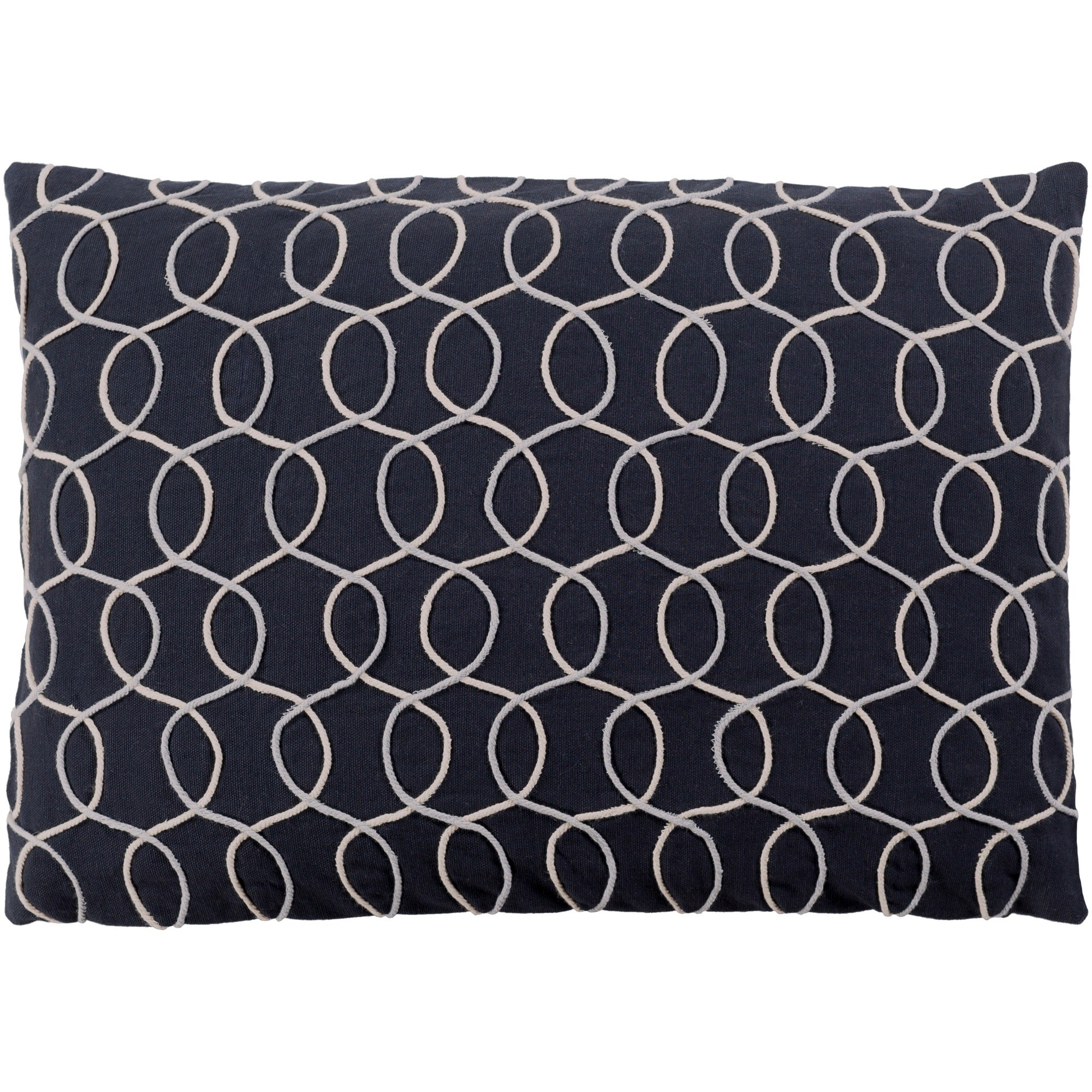 Decorative Lilith Black 13 X 19 Throw Pillow Cover