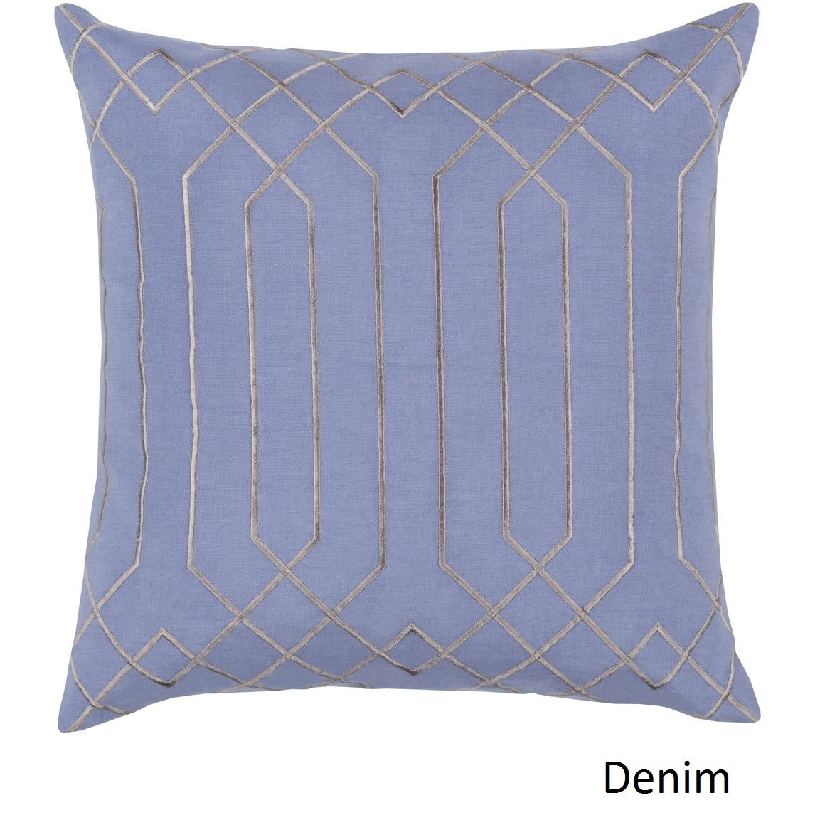 Decorative List 20 Inch Poly Or Feather Down Filled Throw Pillow