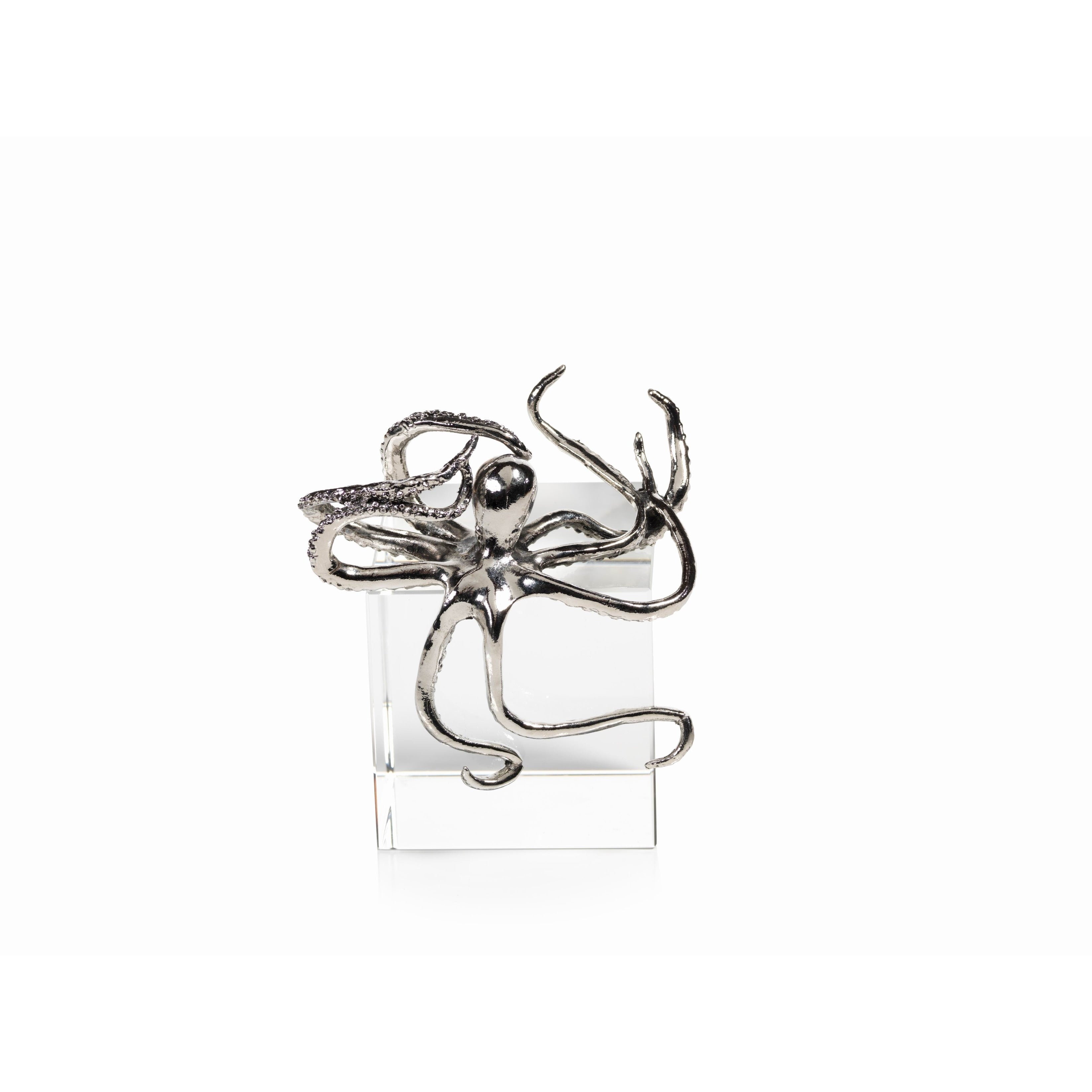 Decorative Octopus Figurine Silver