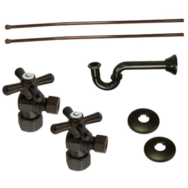 Decorative Oil Rubbed Bronze Plumbing Supply Kit Drain Shut Off Valves And Supply Lines