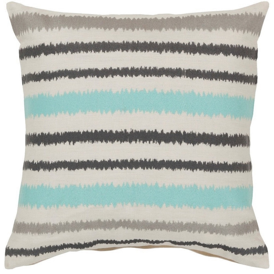 Decorative Pershore 18 Inch Striped Ikat Pillow Cover