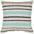Decorative Pershore 22 Inch Striped Ikat Pillow Cover