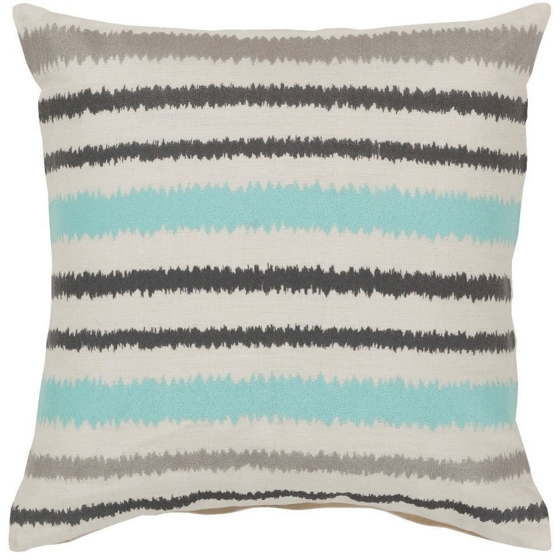 Decorative Pershore 22 Inch Striped Ikat Pillow Cover