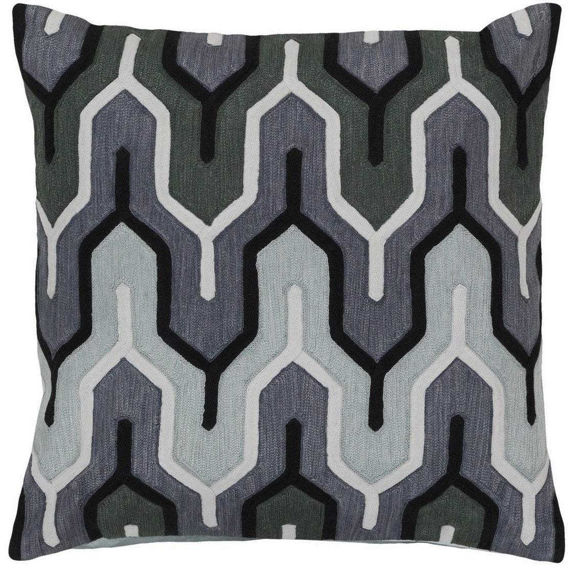 Decorative Peterlee 20 Inch Geometric Poly Or Feather Down Filled Pillow