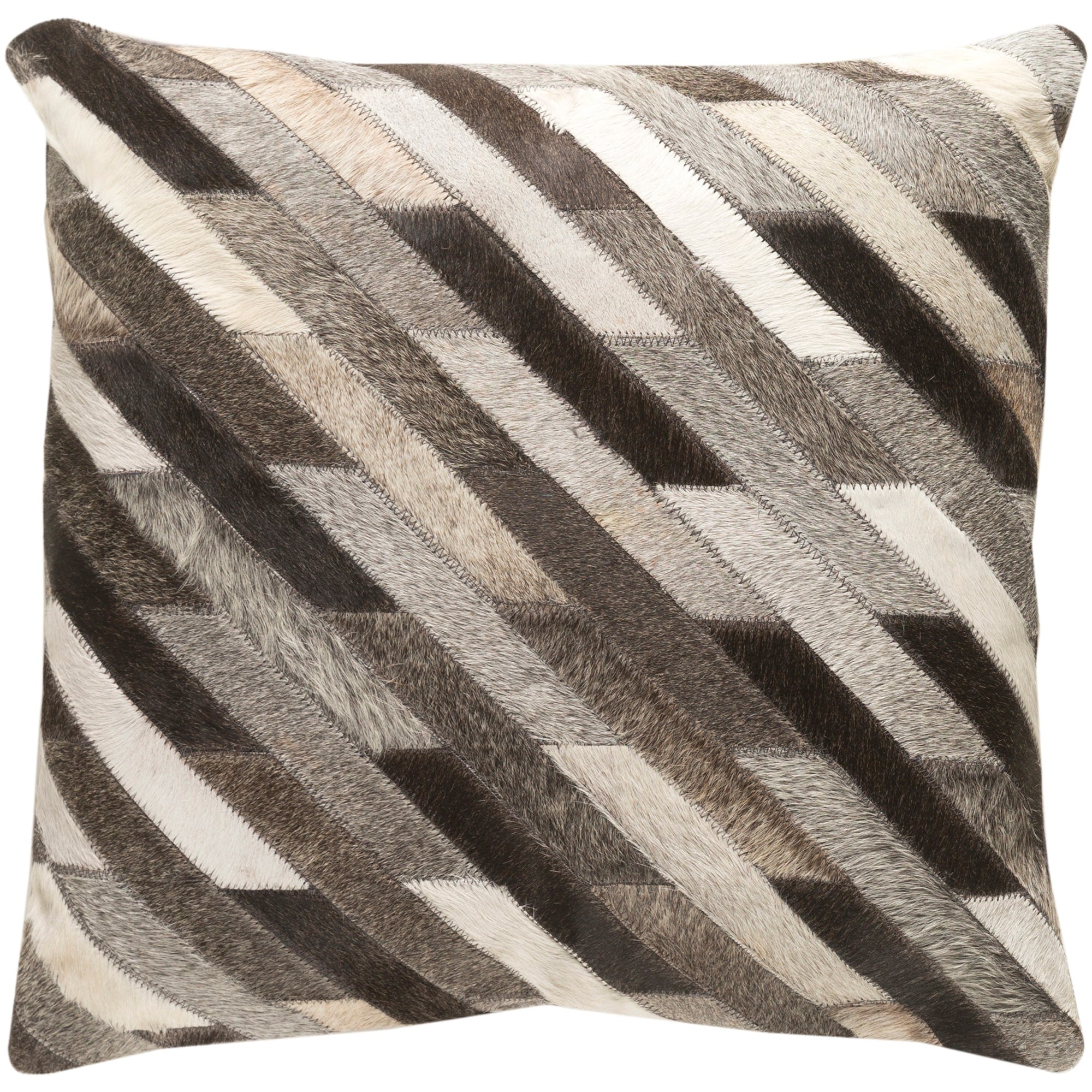 Decorative Rochefort Dark Brown 18 Inch Throw Pillow Cover