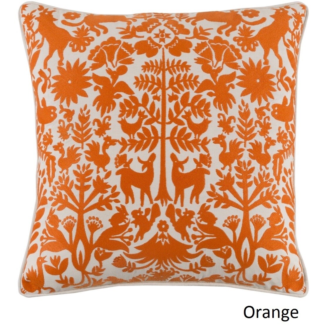 Decorative Rodez 20 Inch Feather Down Or Poly Filled Throw Pillow