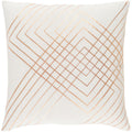 Decorative Rosa White 20 Inch Throw Pillow Cover
