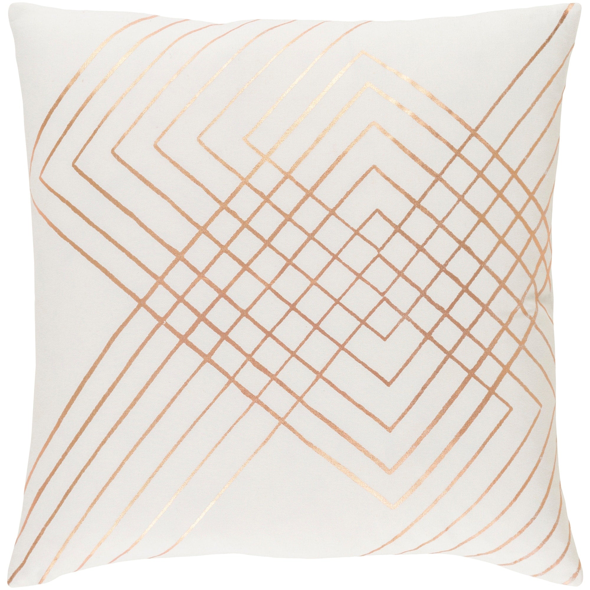Decorative Rosa White 20 Inch Throw Pillow Cover