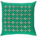 Decorative Rotorua Green 18 Inch Throw Pillow Cover