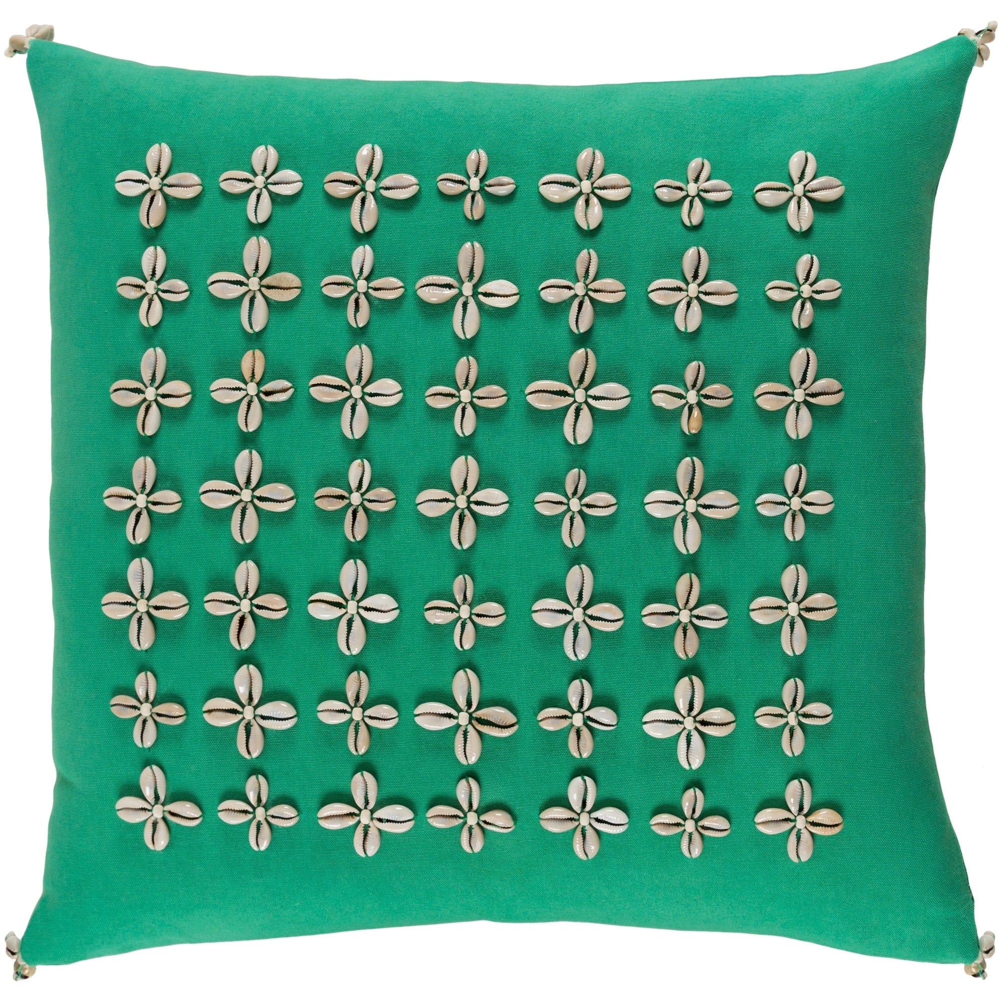 Decorative Rotorua Green 18 Inch Throw Pillow Cover