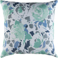 Decorative Sain Blue 22 Inch Throw Pillow Cover
