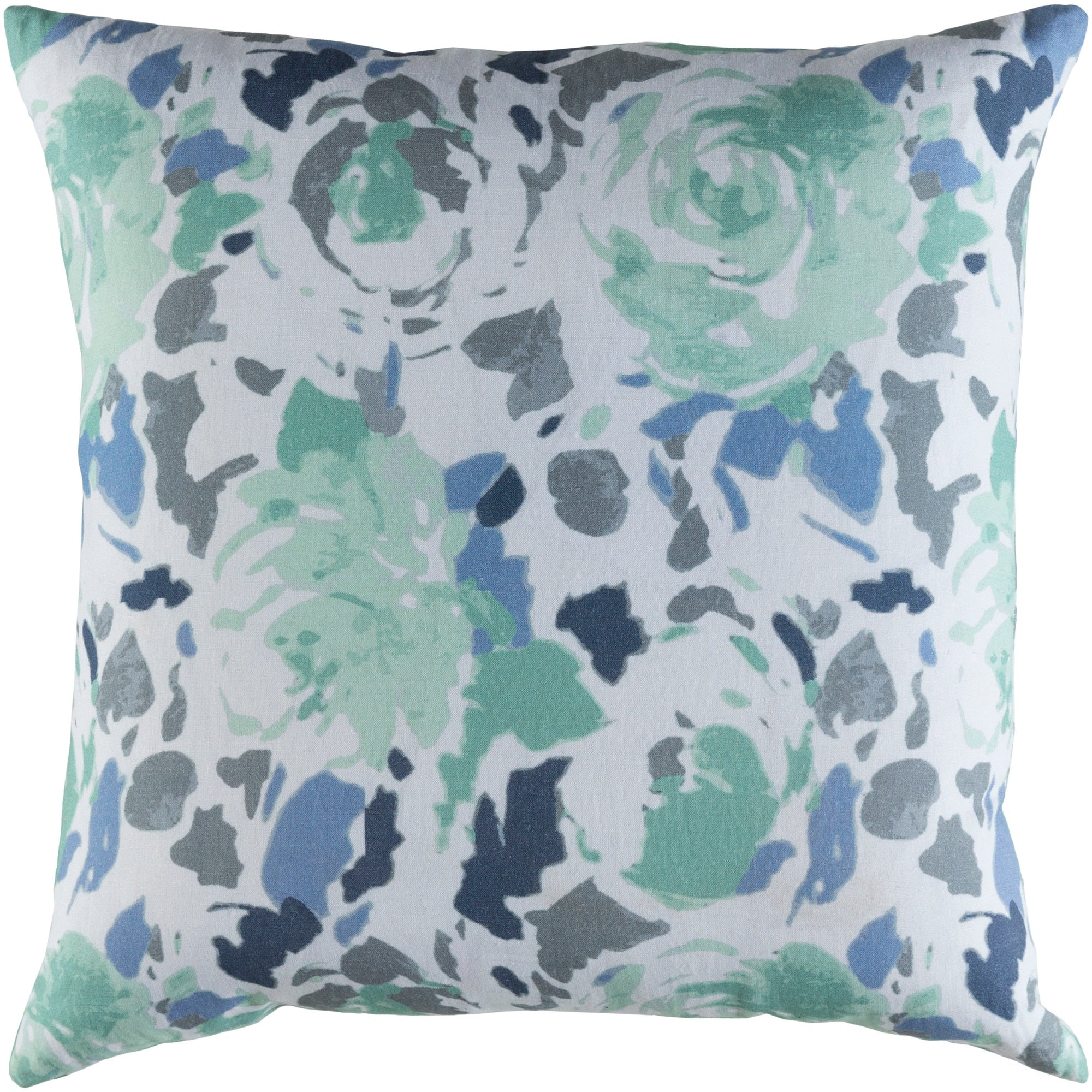 Decorative Sain Blue 22 Inch Throw Pillow Cover