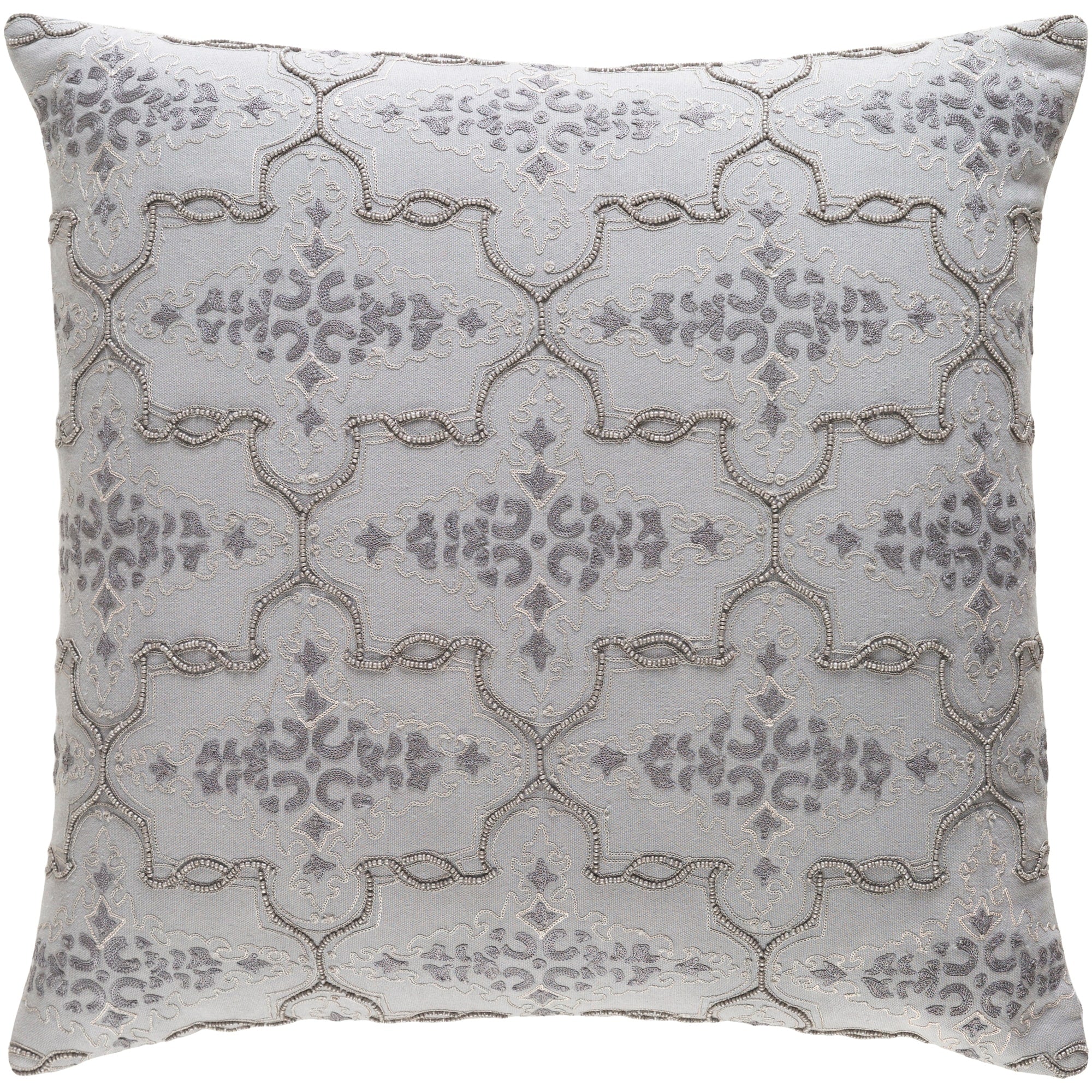 Decorative Savusavu Grey 18 Inch Throw Pillow Cover