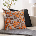 Decorative Skegness Rust 18 Inch Leaves Poly Filled Pillow