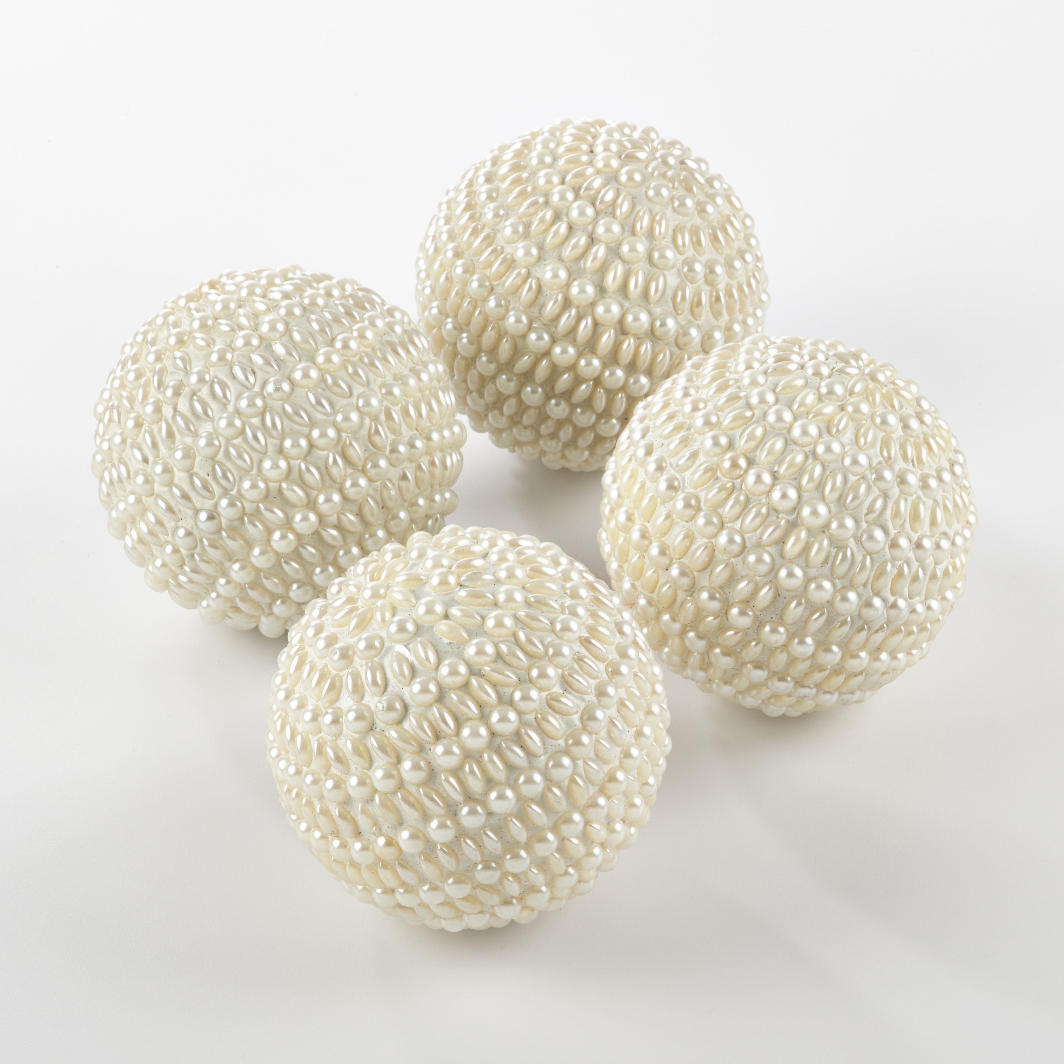 Beaded Sphere Decorative Accent Set Of 4