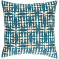 Decorative Staveley Teal Blue 20 Inch Throw Pillow Cover