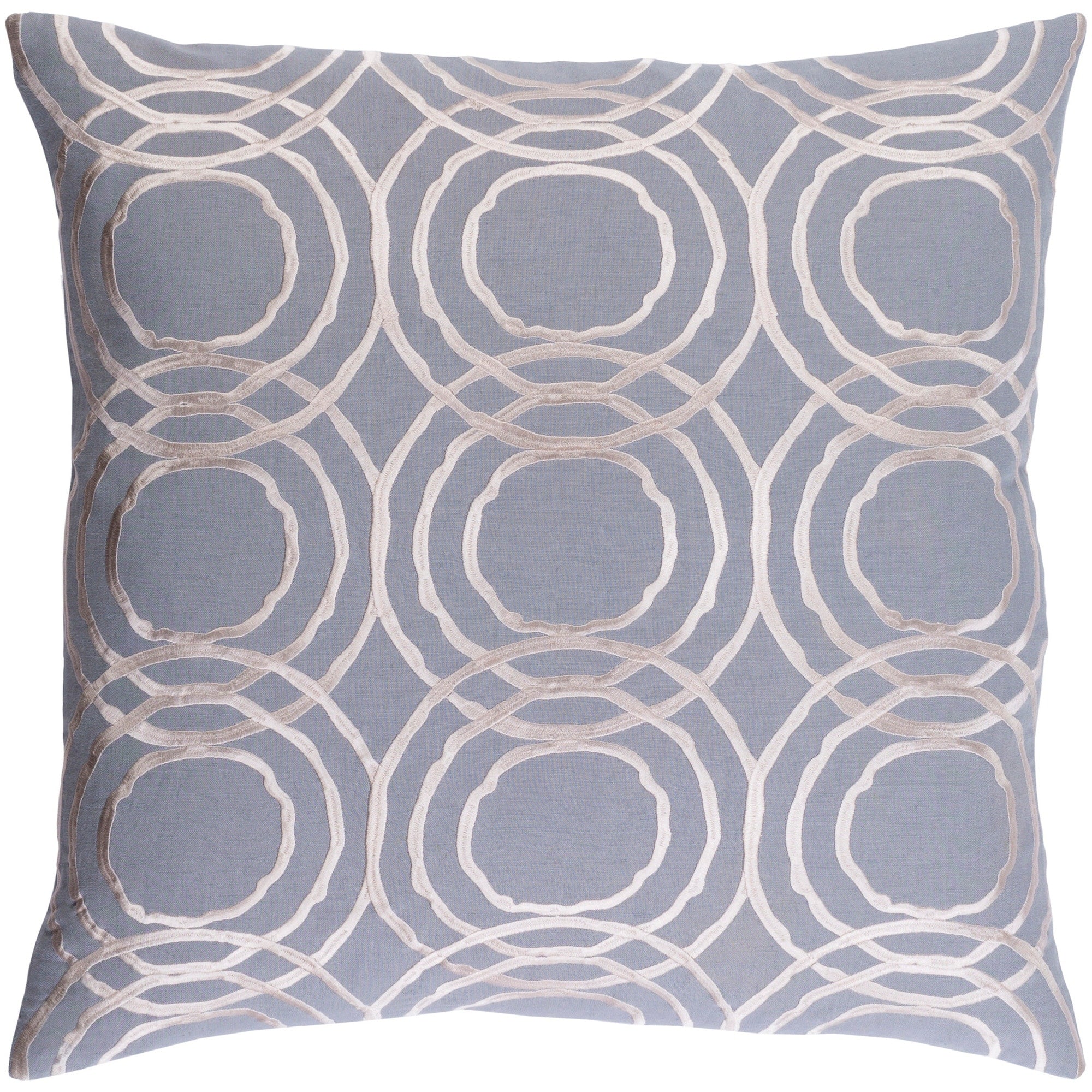 Decorative Steyning Grey 22 Inch Throw Pillow Cover
