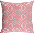 Decorative Steyning Light Pink 20 Inch Throw Pillow Cover