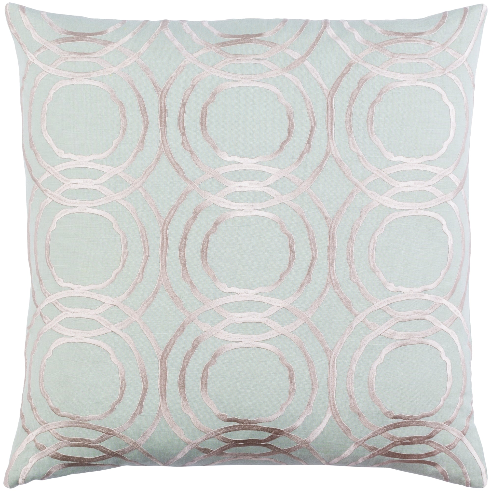 Decorative Steyning Mint 18 Inch Throw Pillow Cover