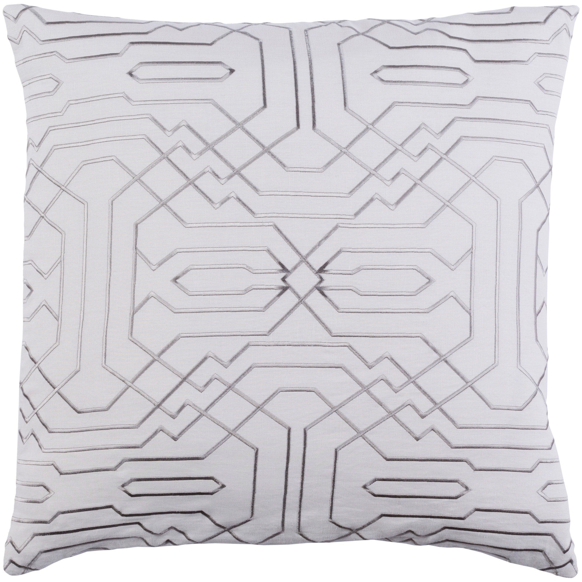 Decorative Stone White 18 Inch Throw Pillow Cover