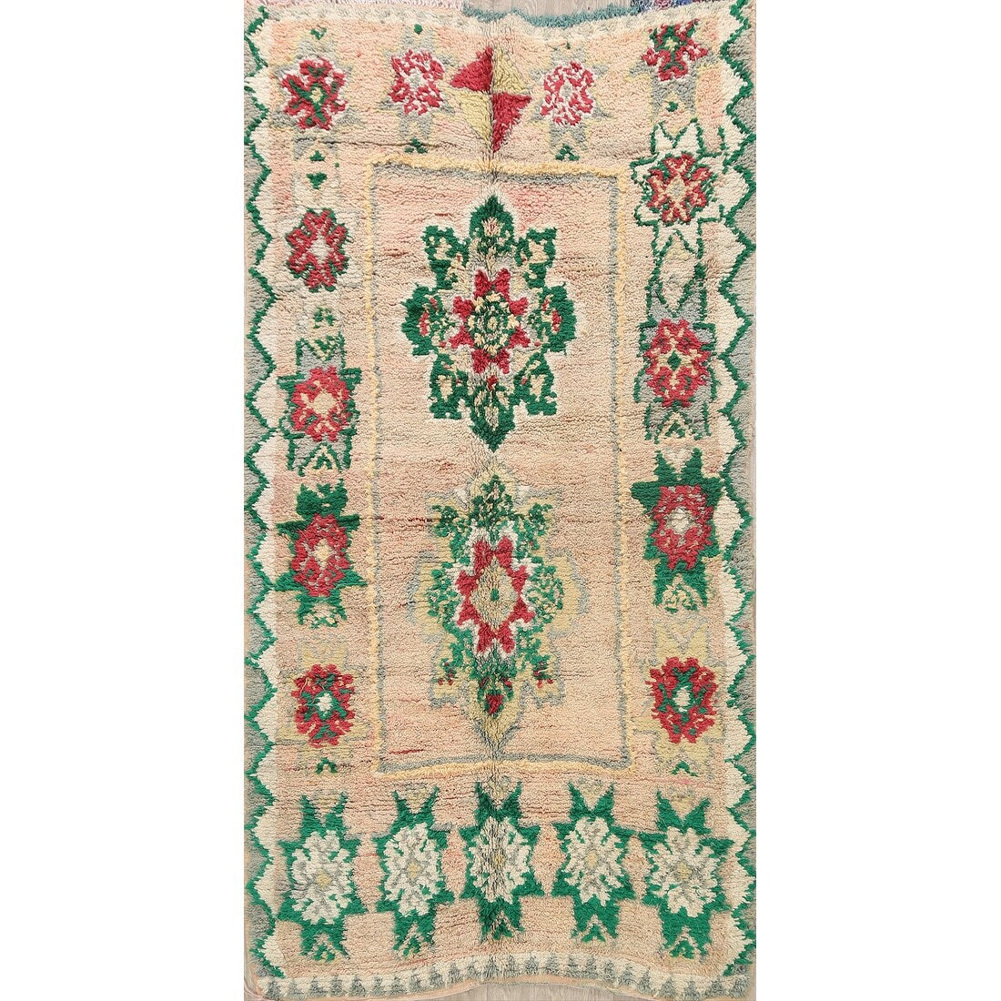Decorative Tribal Moroccan Oriental Area Rug Wool Handmade Carpet 58 X 97