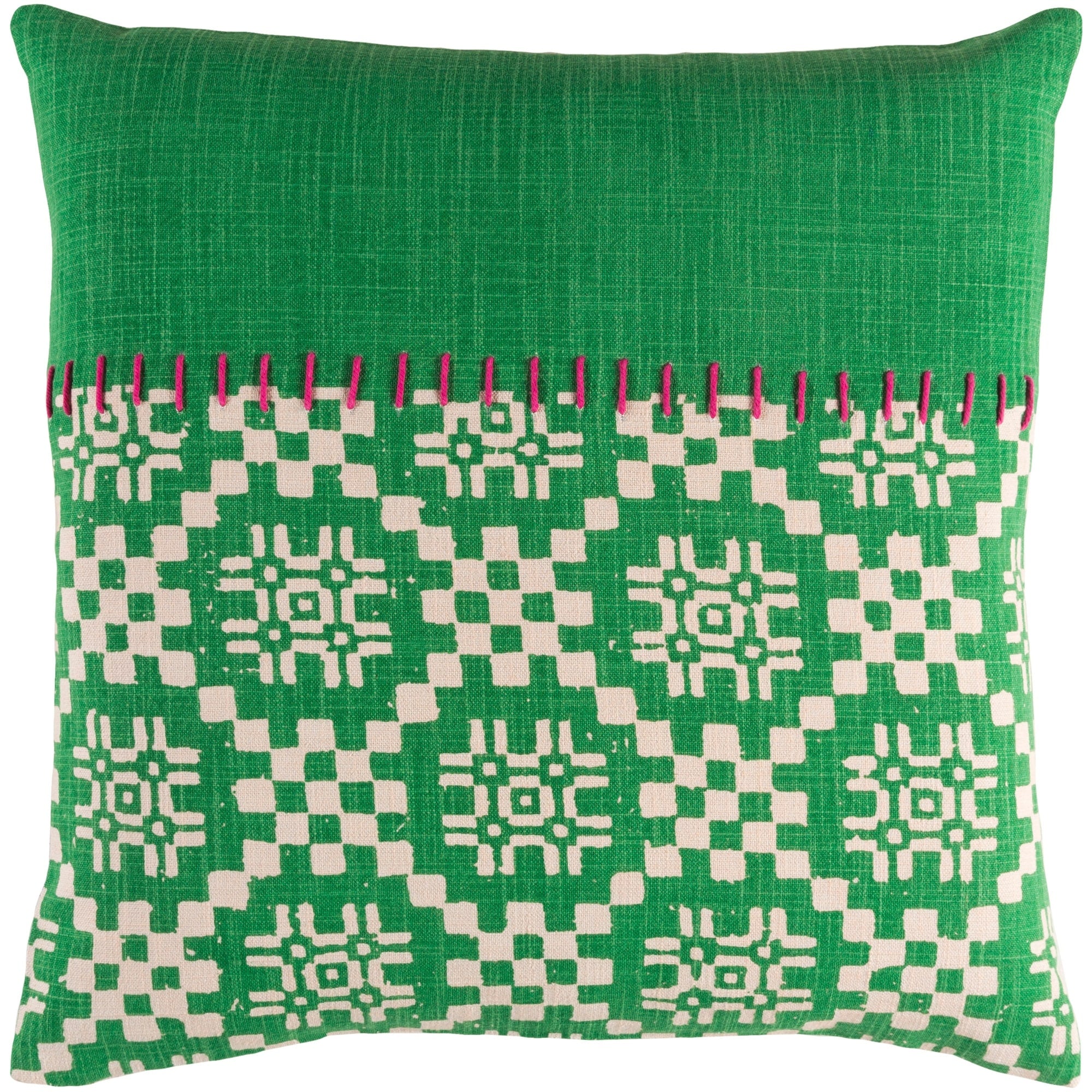 Decorative Turner Green 22 Inch Throw Pillow Cover