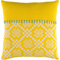 Decorative Turner Yellow 22 Inch Throw Pillow Cover