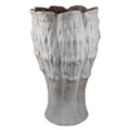 Decorative Vase Gray Ceramic Rustic Weathered Finish 23 Inch Tall