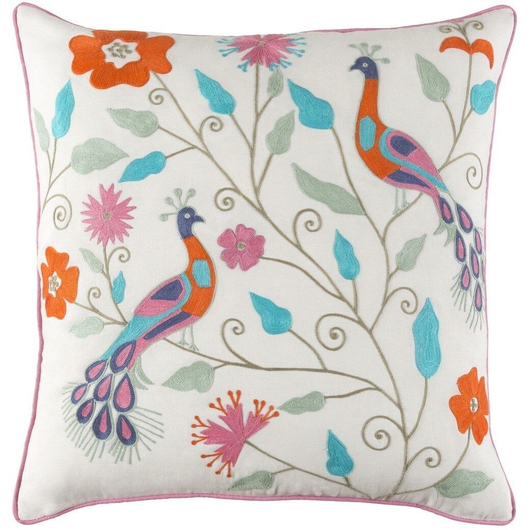 Decorative Villejuif 20 Inch Feather Down Or Poly Filled Throw Pillow