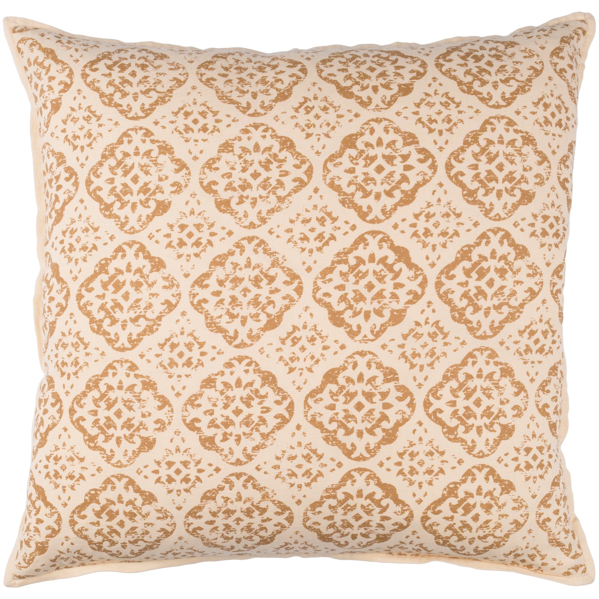 Decorative Villeurbanne Camel 18 Inch Throw Pillow Cover