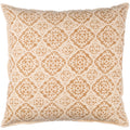 Decorative Villeurbanne Camel 20 Inch Throw Pillow Cover