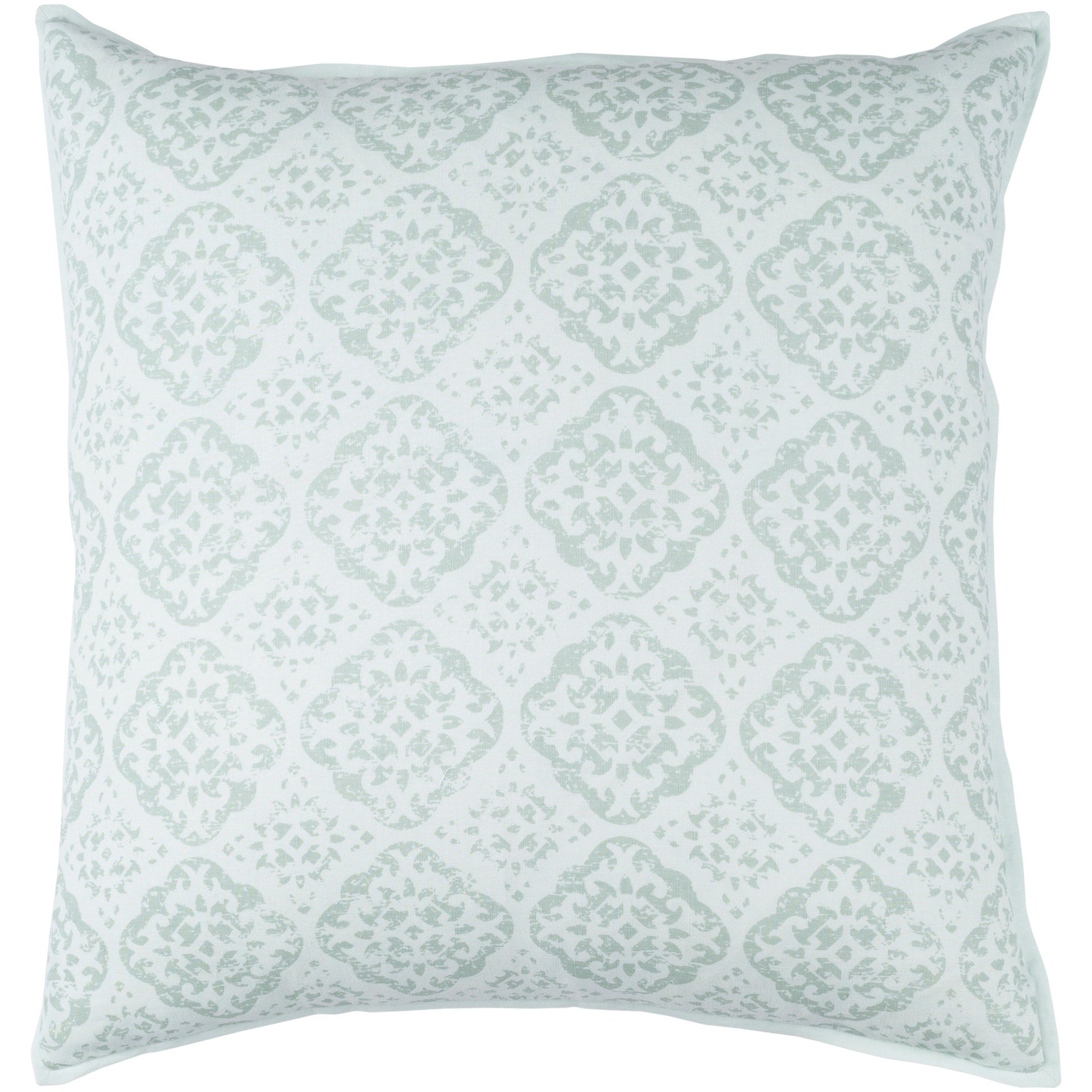 Decorative Villeurbanne Seafoam 20 Inch Throw Pillow Cover