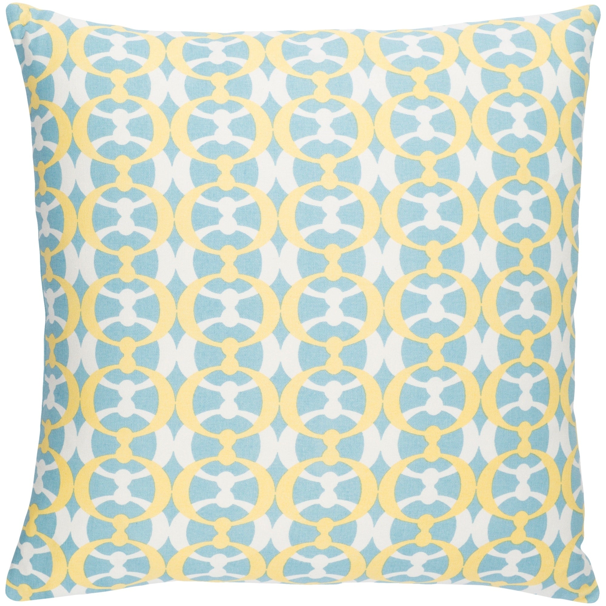 Decorative Westbury Aqua Blue 18 Inch Throw Pillow Cover