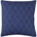Decorative Wigan Navy 20 Inch Throw Pillow Cover