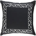 Decorative Yonge Black 18 Inch Throw Pillow Cover